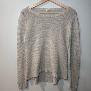 EILEEN FISHER Sweater S Organic Cotton Linen Long Sleeve Pullover